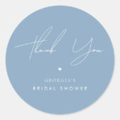 Sticker Rond Remerciement Élégant Cadeau Mariage Stylé Quelque  (Devant)