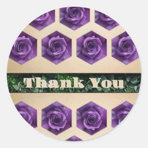 Sticker Rond Remerciement floral