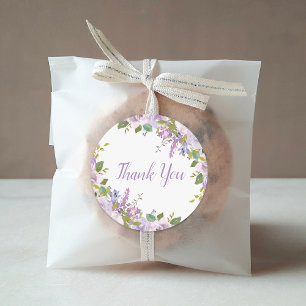 Sticker Rond Remerciement floral de lilas