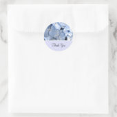 Sticker Rond Remerciement Hydrangea Bleu Bébé (Sac)
