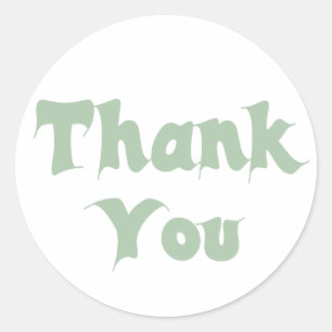Sticker Rond Remerciement Mariage / Fête Vert Menthe