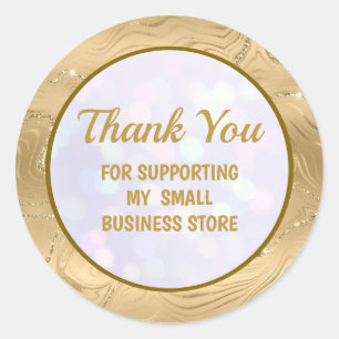 Sticker Rond Remerciement Moderne Pour Soutenir Ma Petite Entre