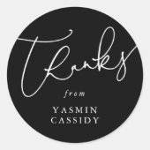 Sticker Rond Remerciement Personnalisé de Couleur sur Mesure (Devant)