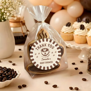 Sticker Rond Remerciement pour Baby Shower « Baby Is Brewing Co