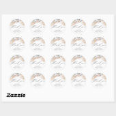 Sticker Rond Remerciement pour Baby Shower Herbe des Pampas (Feuille)
