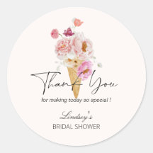 Remerciement pour Baby Shower Mariage Crème Glacée