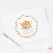 Sticker Rond Remerciement pour Baby Shower Thème Citrouille Tas (Enveloppe)