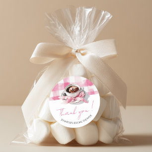 Sticker Rond Remerciement pour enterrement de vie de jeune fill