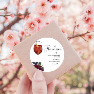 Sticker Rond Remerciement pour enterrement de vie de jeune fill