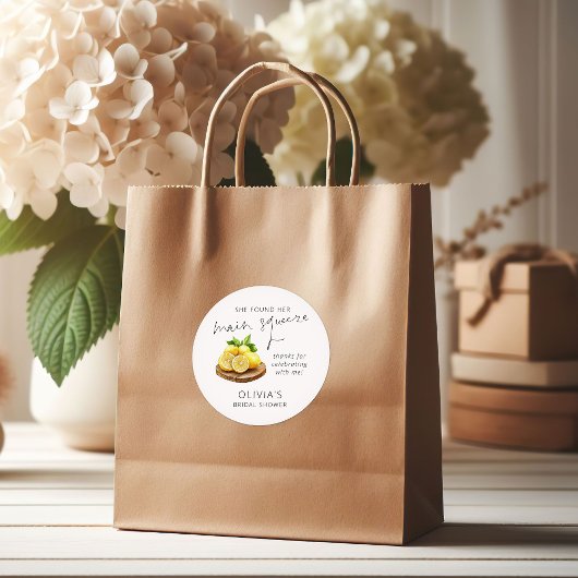 Sticker Rond Remerciement pour la Mariée de Main Squeeze Lemon