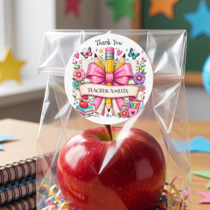 Sticker Rond Remerciement pour l'appréciation des enseignants C