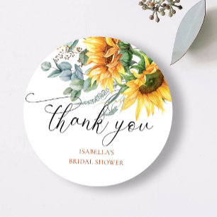 Sticker Rond Remerciement pour une Baby Shower Rustique sur le