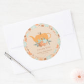 Sticker Rond Remerciement pour une Baby Shower Thématique Tea P (Enveloppe)