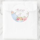 Sticker Rond Remerciement Tea Party (Sac)
