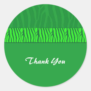 Sticker Rond Remerciement Vert Emeraude