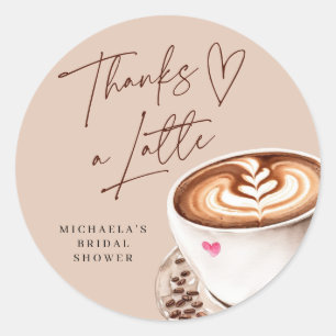 Sticker Rond Remerciements de Baby Shower de mariage Moderne Ca