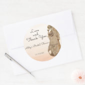 Sticker Rond Remerciements de mariage Art Nouveau Vintage (Enveloppe)