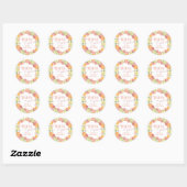 Sticker Rond Remerciements de mariage citronné Main Squeeze (Feuille)