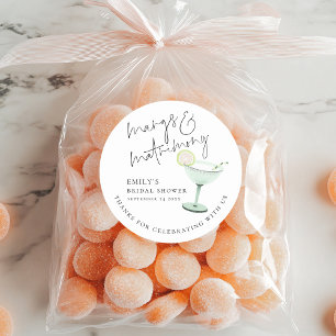 Sticker Rond Remerciements de Mariage de Modern Margs Matrimony