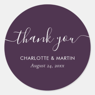 Sticker Rond Remerciements de mariage/époque de fiançailles écr
