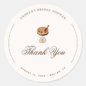 Sticker Rond Remerciements de mariage pour un Espresso Martini  (Devant)