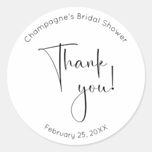 Sticker Rond Remerciements de Mariage pour une Fête de Fiançail