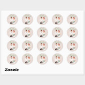 Sticker Rond Remerciements des mariés (Feuille)