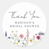 Sticker Rond Remerciements Élégants de Fête de Fiançailles dans (Devant)