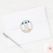 Sticker Rond Remerciements pour Baby Shower Mariée Jardin Flora (Enveloppe)