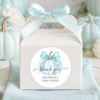 Sticker Rond Remerciements pour Baby Shower Petite Citrouille B