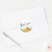 Sticker Rond Remerciements pour Baby Shower sur le thème botani (Enveloppe)