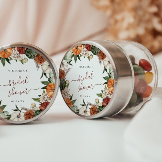 Sticker Rond Remerciements pour la Baby Shower Bohème d'Automne