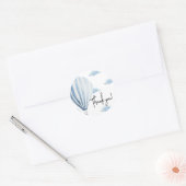 Sticker Rond Remerciements pour la baby shower montgolfière (Enveloppe)