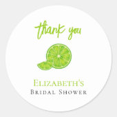 Sticker Rond Remerciements pour la fête de mariage Main Squeeze (Devant)