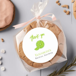 Sticker Rond Remerciements pour la fête de mariage Main Squeeze