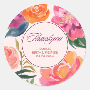 Sticker Rond Remerciements pour la fête prénuptiale chez Love i