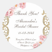 Sticker Rond Remerciements pour la fête prénuptiale chrétienne  (Devant)