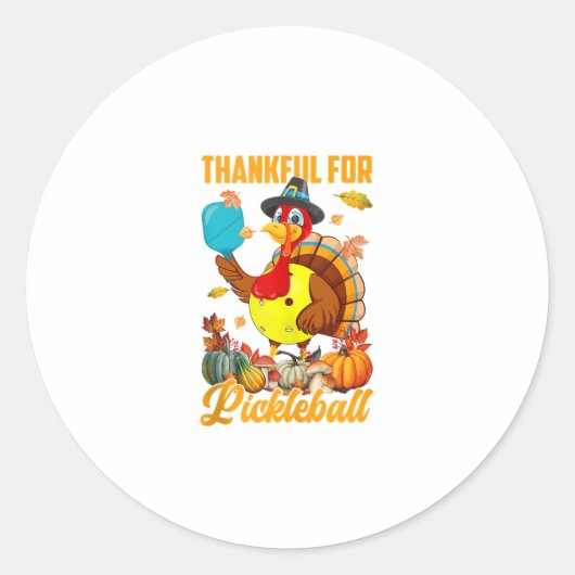 Sticker Rond Remerciements Pour Le Pickleball Turquie Les Vibes (Devant)