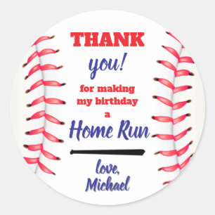 Sticker Rond Remerciements pour le premier anniversaire de Litt