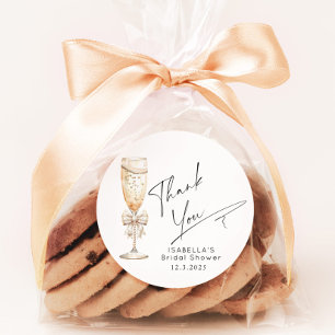 Sticker Rond Remerciements pour l'enterrement de vie de jeune f