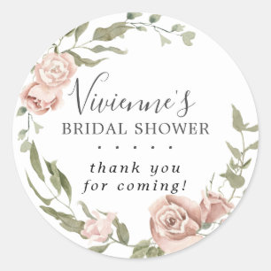 Sticker Rond Remerciements pour une Baby Shower de Mariée aux F