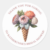 Sticker Rond Remerciements pour une fête de mariage élégante et (Devant)