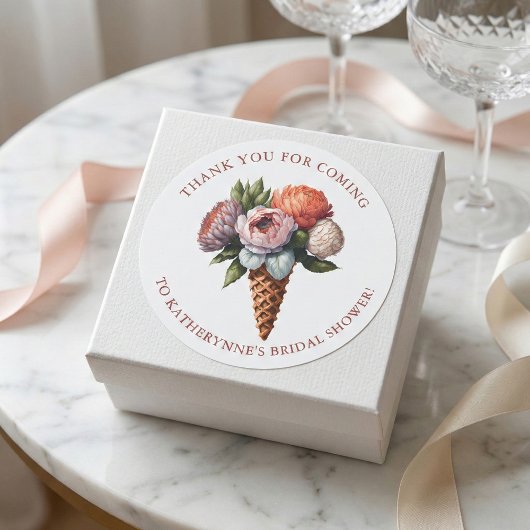 Sticker Rond Remerciements pour une fête de mariage élégante et