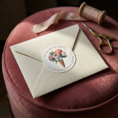 Sticker Rond Remerciements pour une fête de mariage élégante et