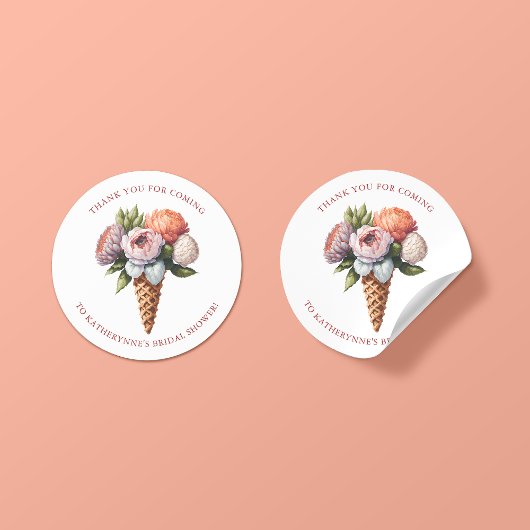 Sticker Rond Remerciements pour une fête de mariage élégante et