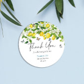 Sticker Rond Remerciements pour une fête de mariage sur le thèm