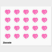 Sticker Rond Remerciements | Stethoscope Coeur Rose (Feuille)