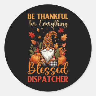 Sticker Rond Remerciements Tout Fier Dispatcher Merci