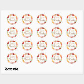 Sticker Rond Remercier Feuilles d'automne Wreath (Feuille)