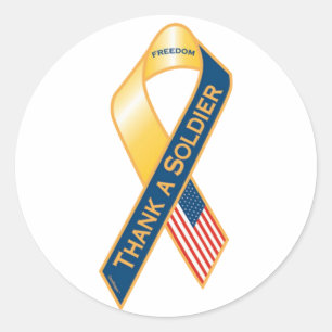 Sticker Rond Remerciez un soldat